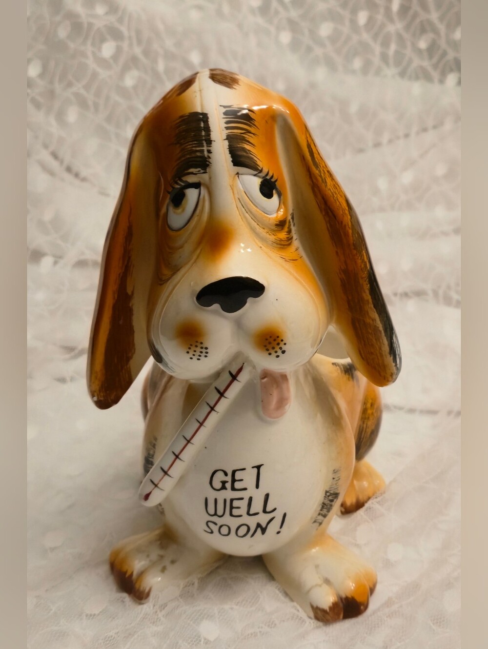 Vintage Ruben Japan Dog Planter Get Well Soon #402